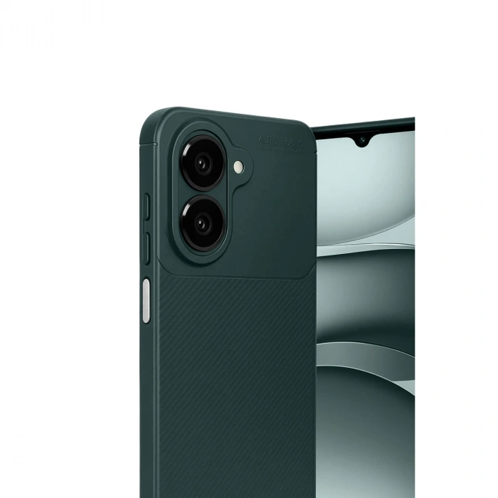 Samsung Galaxy A07 Auto Focus Karbon Kapak - Koyu Yeşil