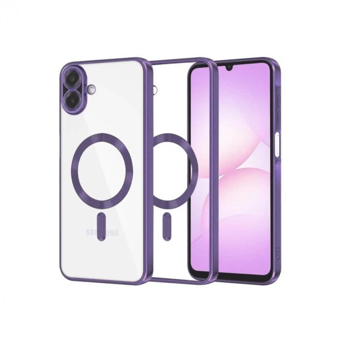 Samsung Galaxy A07 Kross Magneticsafe Kapak - Mor