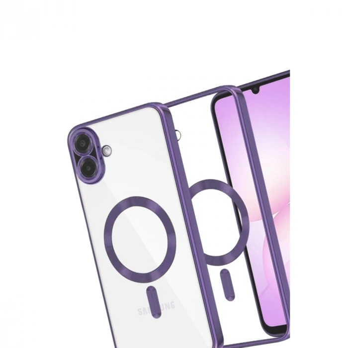 Samsung Galaxy A07 Kross Magneticsafe Kapak - Mor