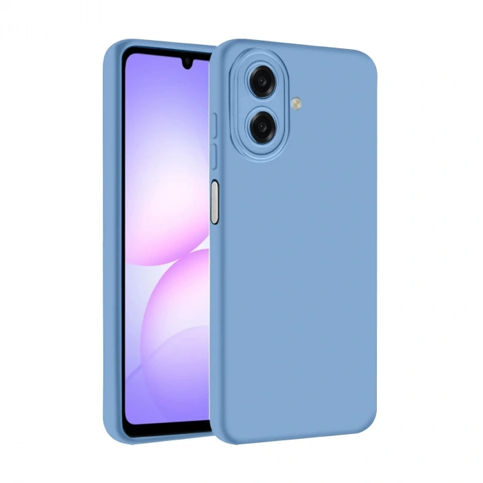 Samsung Galaxy A07 Nano İçi Kadife Silikon - Mavi