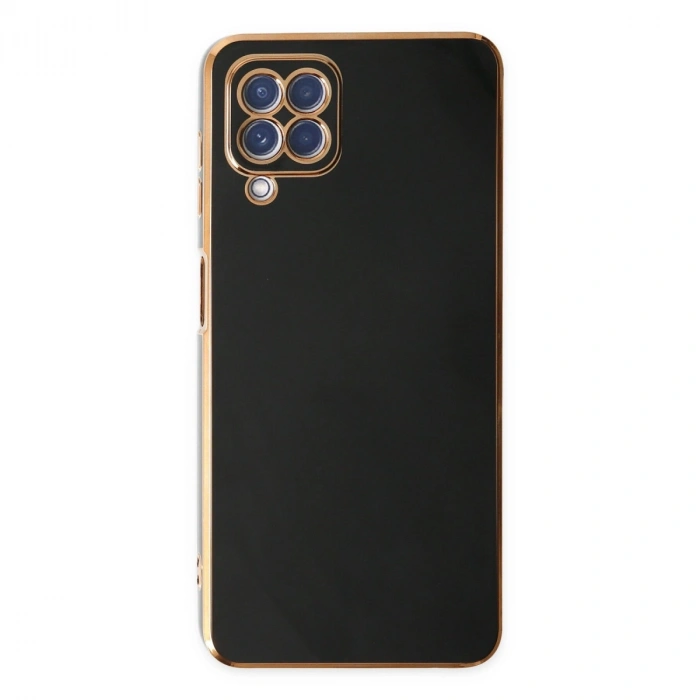 Samsung Galaxy A12 Kılıf Volet Silikon - Siyah