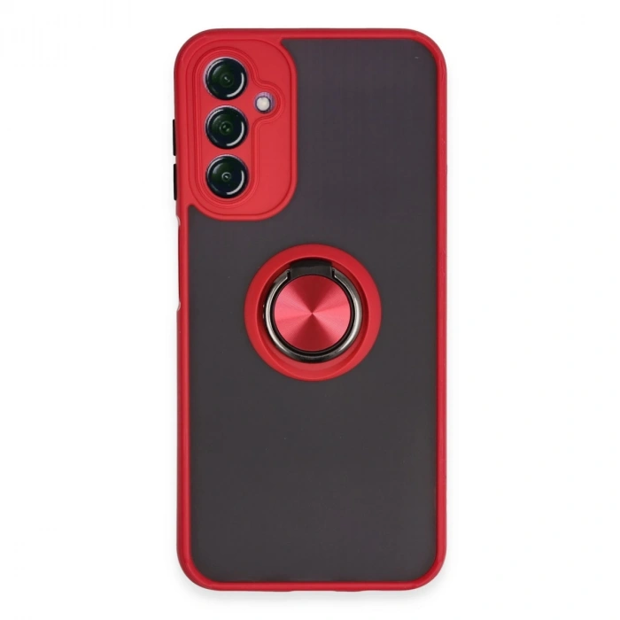 Samsung Galaxy A14 4g Kılıf Montreal Yüzüklü Silikon Kapak - Kırmızı