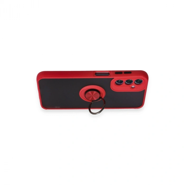 Samsung Galaxy A14 4g Kılıf Montreal Yüzüklü Silikon Kapak - Kırmızı