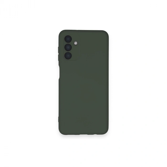 Samsung Galaxy A14 4g Kılıf Nano İçi Kadife Silikon - Koyu Yeşil