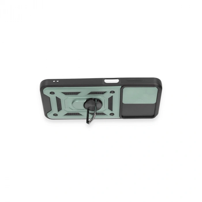 Samsung Galaxy A14 4g Kılıf Pars Lens Yüzüklü Silikon - Yeşil