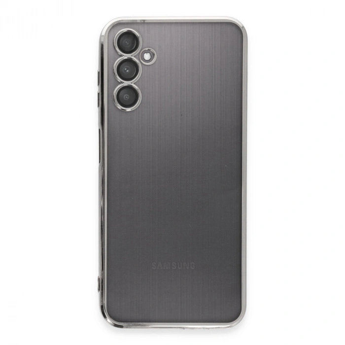 Samsung Galaxy A14 4g Kılıf Razer Lensli Silikon - Gümüş