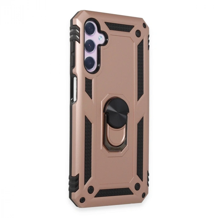 Samsung Galaxy A14 4g Kılıf Sofya Yüzüklü Silikon Kapak - Rose