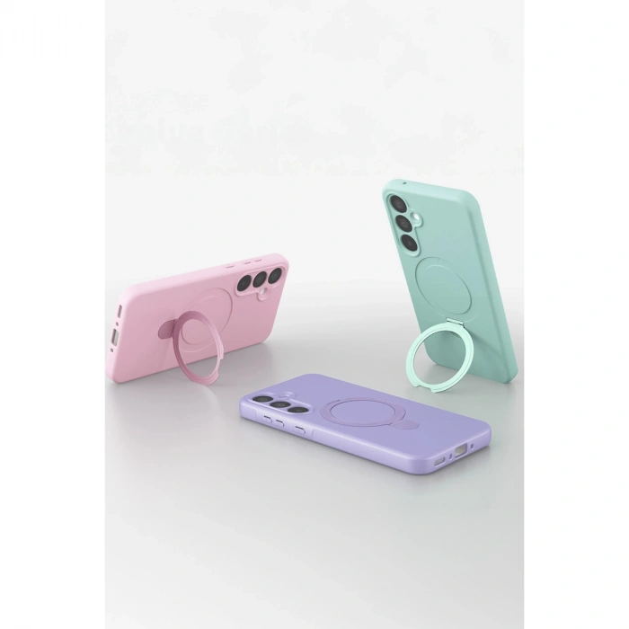 Samsung Galaxy A15 4g Regal Magsafe Standlı Kapak - Lila