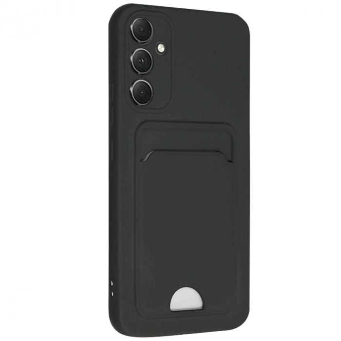 Samsung Galaxy A16 5g Kılıf Kelvin Kartvizitli Silikon - Siyah