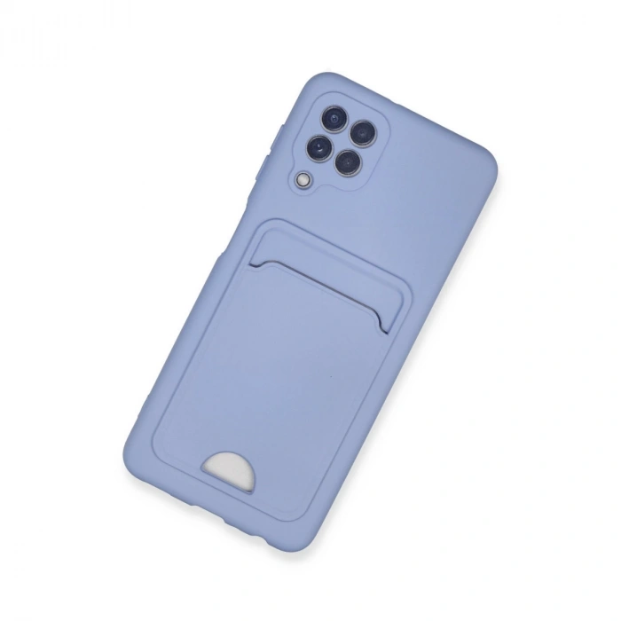 Samsung Galaxy A22 Kılıf Kelvin Kartvizitli Silikon - Lila