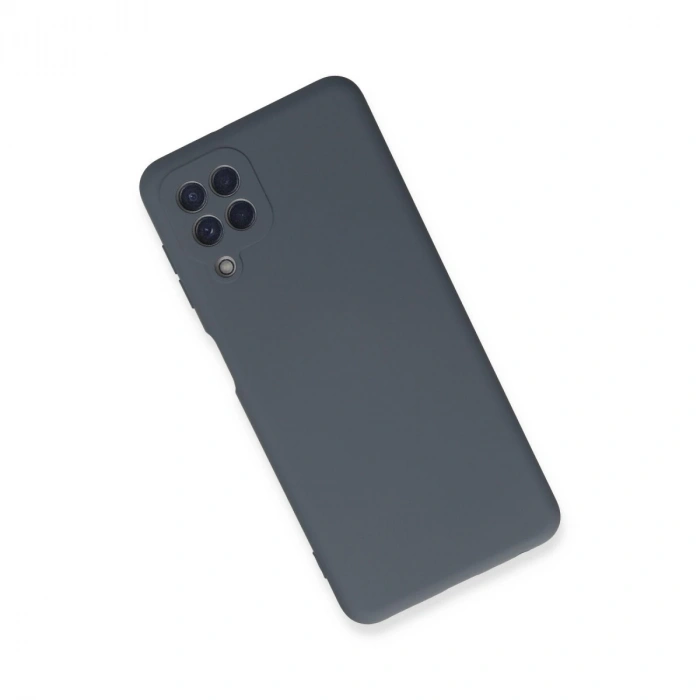 Samsung Galaxy A22 Kılıf Nano İçi Kadife Silikon - Gri