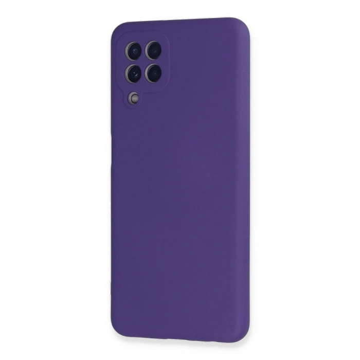 Samsung Galaxy A22 Kılıf Nano İçi Kadife Silikon - Mor