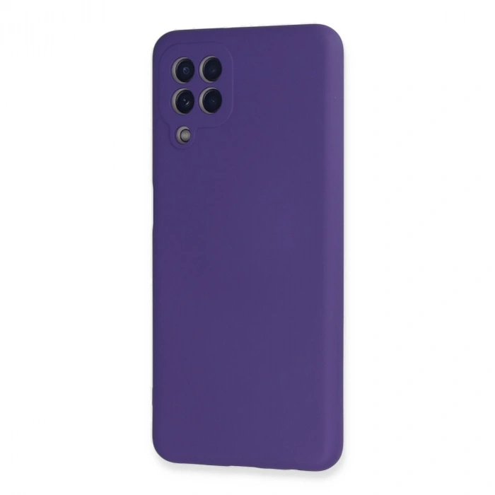Samsung Galaxy A22 Kılıf Nano İçi Kadife Silikon - Mor