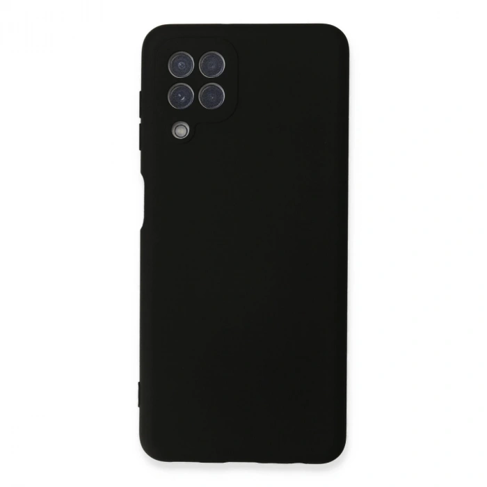 Samsung Galaxy A22 Kılıf Nano İçi Kadife Silikon - Siyah