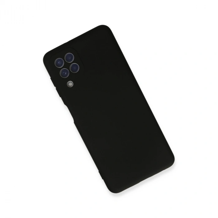 Samsung Galaxy A22 Kılıf Nano İçi Kadife Silikon - Siyah