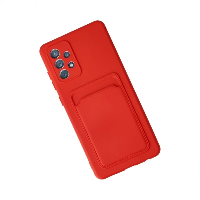 Samsung Galaxy A23 4g Kılıf Kelvin Kartvizitli Silikon - Kırmızı