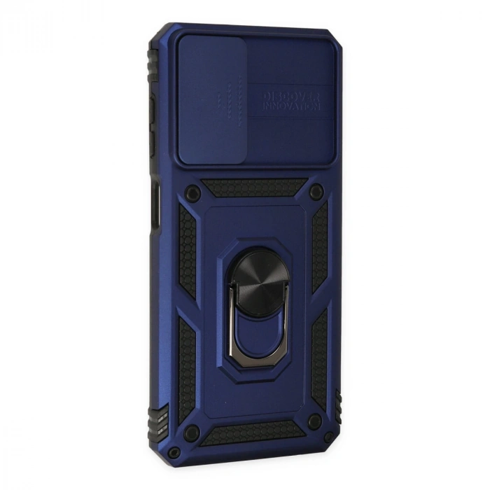 Samsung Galaxy A23 4g Kılıf Pars Lens Yüzüklü Silikon - Lacivert