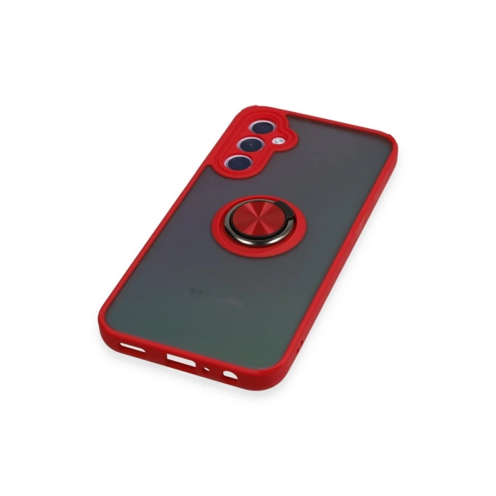 Samsung Galaxy A24 4g Kılıf Montreal Yüzüklü Silikon Kapak - Kırmızı