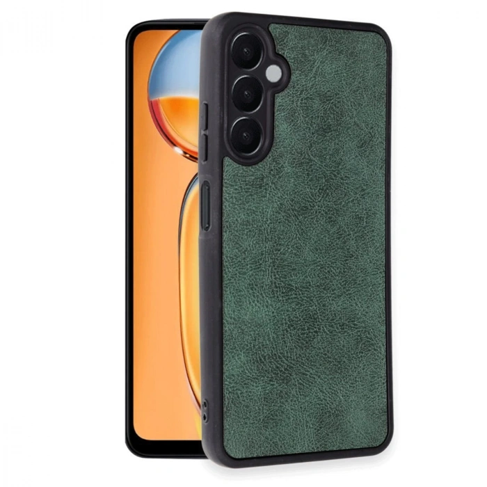 Samsung Galaxy A26 Kılıf Aras Deri Kapak - Koyu Yeşil