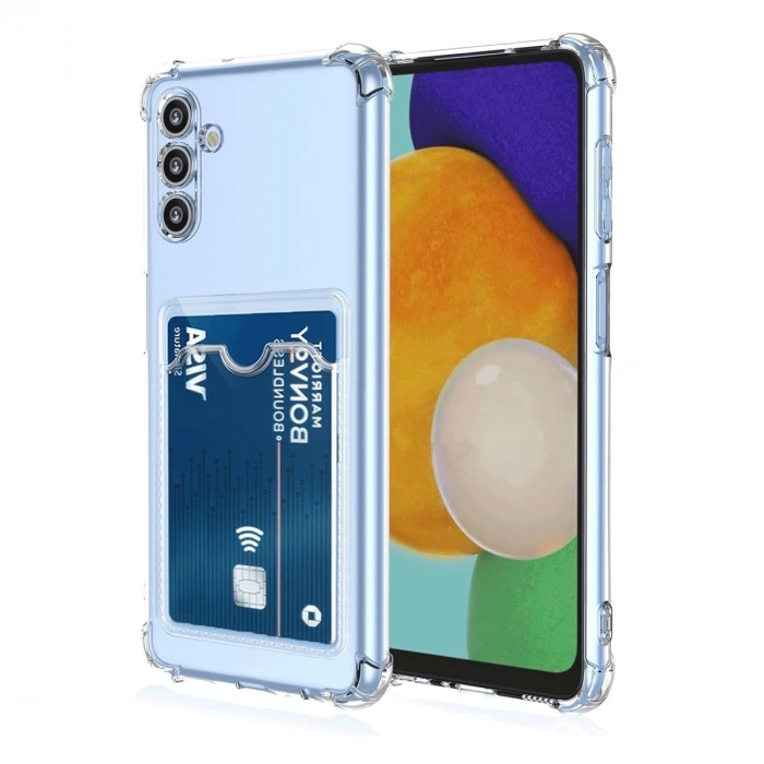 Samsung Galaxy A26 Kılıf Kart Şeffaf Silikon - Şeffaf
