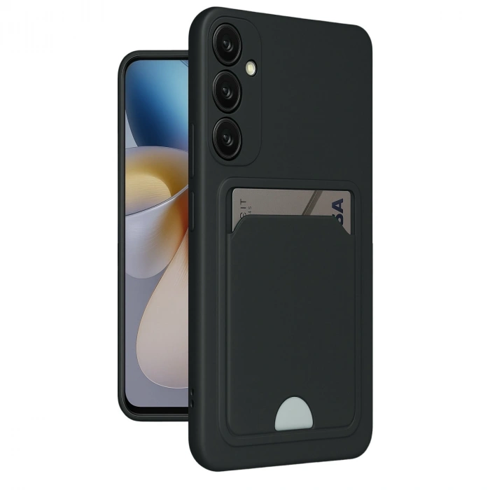 Samsung Galaxy A26 Kılıf Kelvin Kartvizitli Silikon - Siyah