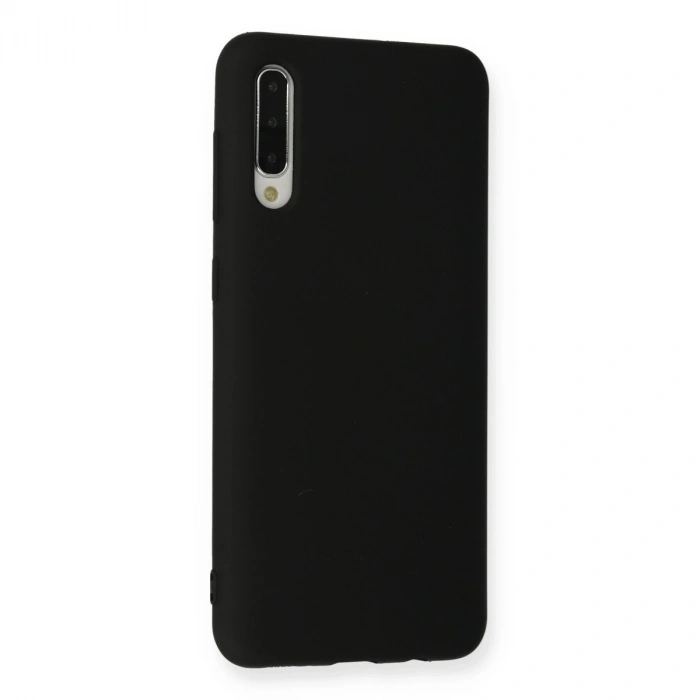 Samsung Galaxy A30s Kılıf Nano İçi Kadife Silikon - Siyah