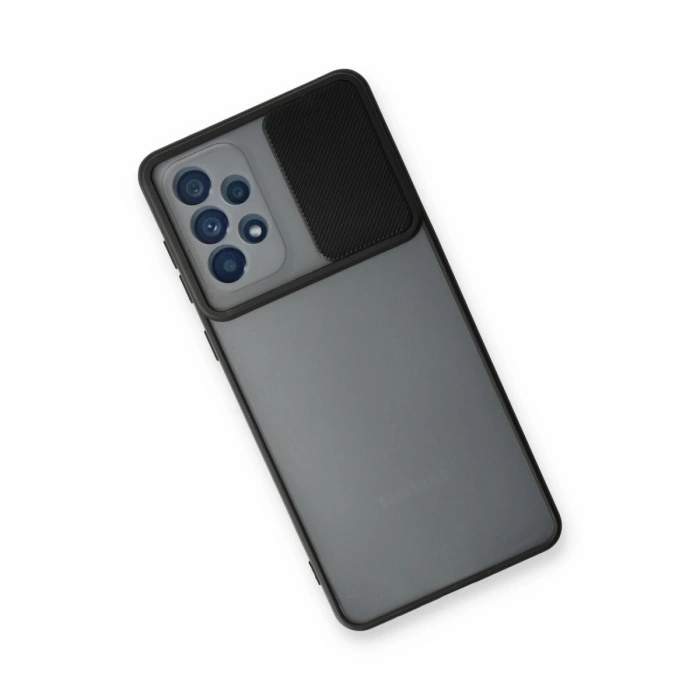 Samsung Galaxy A33 5g Kılıf Palm Buzlu Kamera Sürgülü Silikon - Siyah