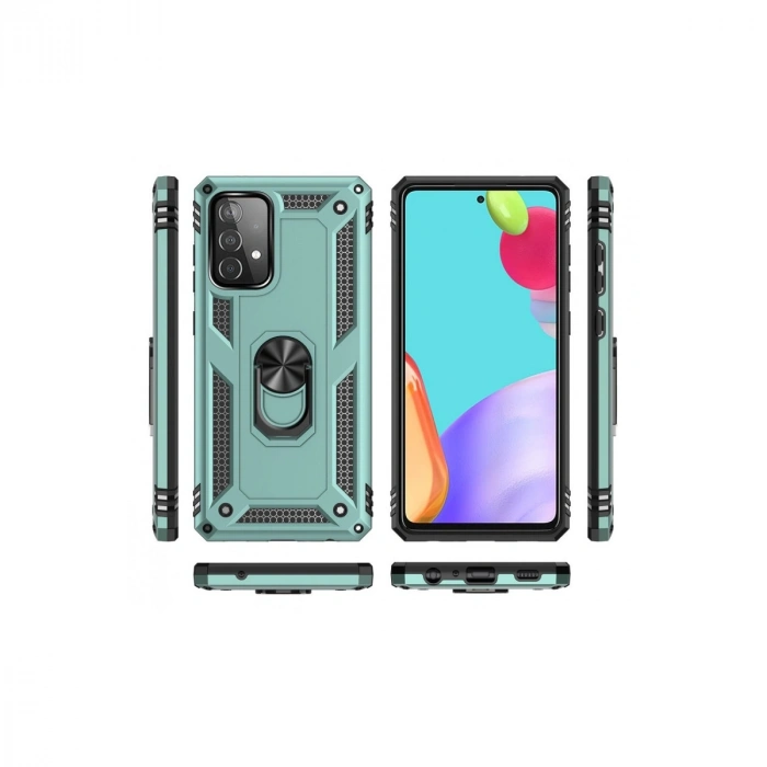 Samsung Galaxy A33 5g Kılıf Sofya Yüzüklü Silikon Kapak - Yeşil