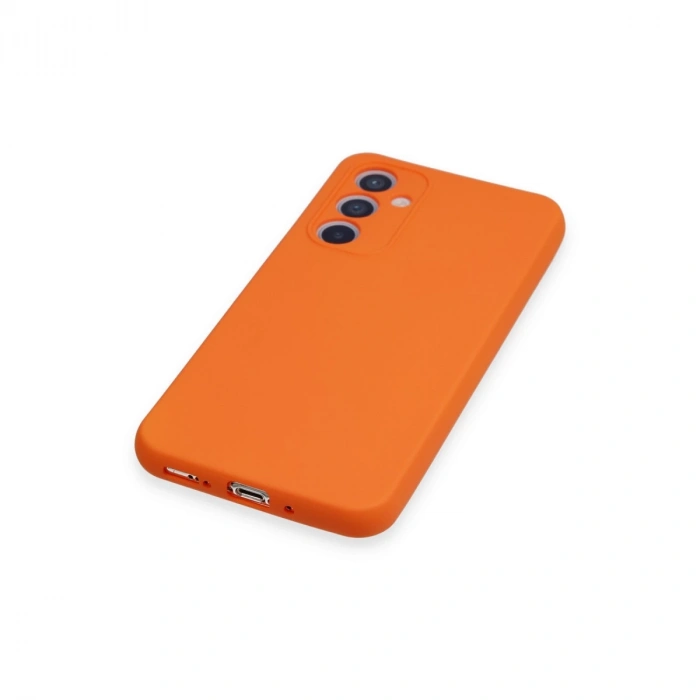 Samsung Galaxy A34 5g Kılıf Nano İçi Kadife Silikon - Turuncu