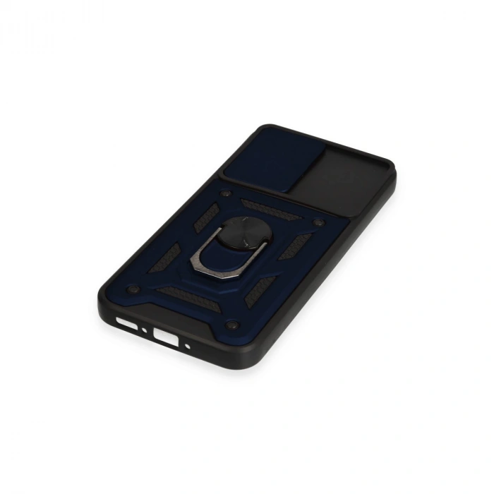 Samsung Galaxy A34 5g Kılıf Pars Lens Yüzüklü Silikon - Lacivert