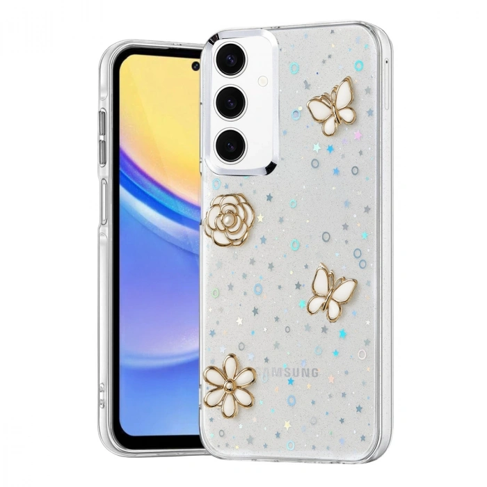 Samsung Galaxy A35 5g Fiyonk Desenli Kapak - Desen 10