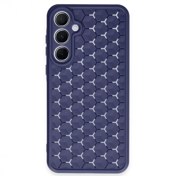 Samsung Galaxy A35 5g Kılıf Petek Silikon Kapak - Lacivert