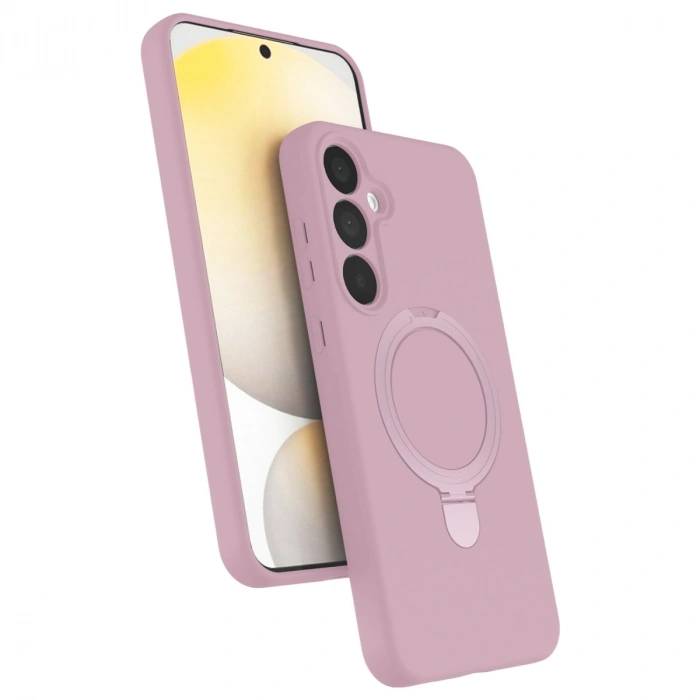 Samsung Galaxy A35 5g Regal Magsafe Standlı Kapak - Açık Pembe