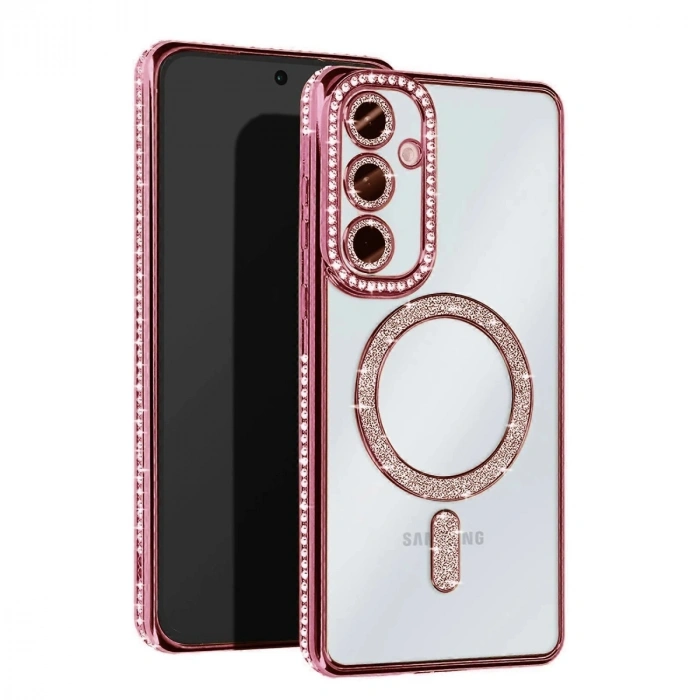 Samsung Galaxy A36 Joke Simli Magneticsafe Kılıf - Pembe