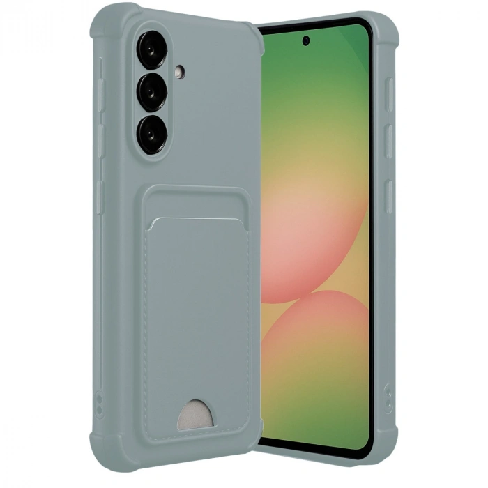 Samsung Galaxy A36 Kılıf Kelvin Kartvizitli Silikon - Açık Yeşil