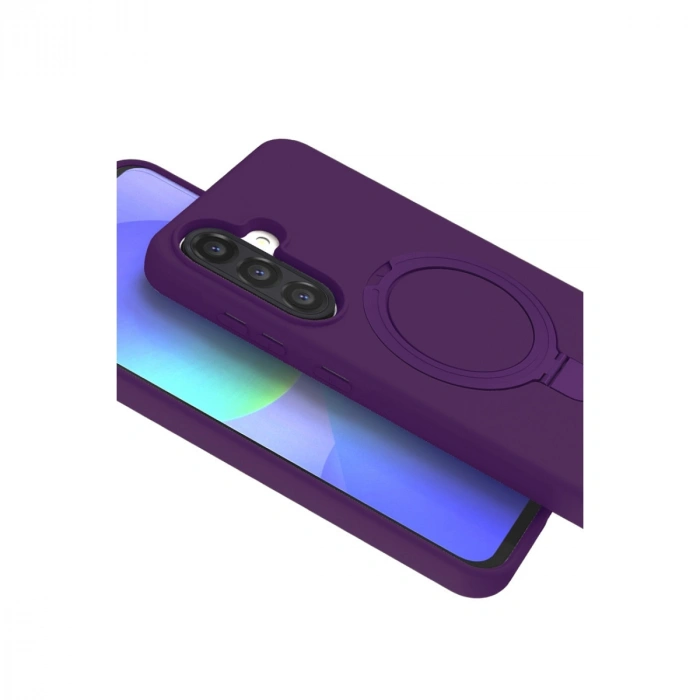 Samsung Galaxy A36 Regal Magsafe Standlı Kapak - Derin Mor