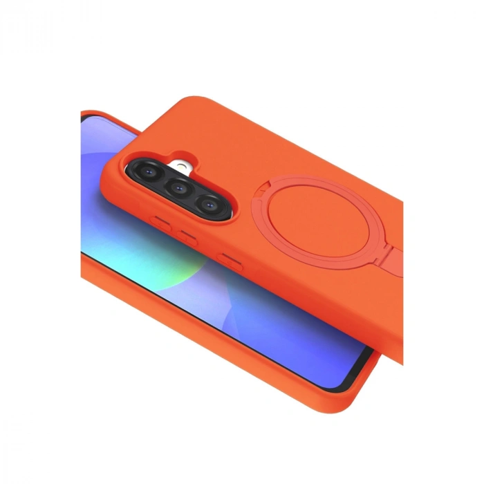 Samsung Galaxy A36 Regal Magsafe Standlı Kapak - Turuncu