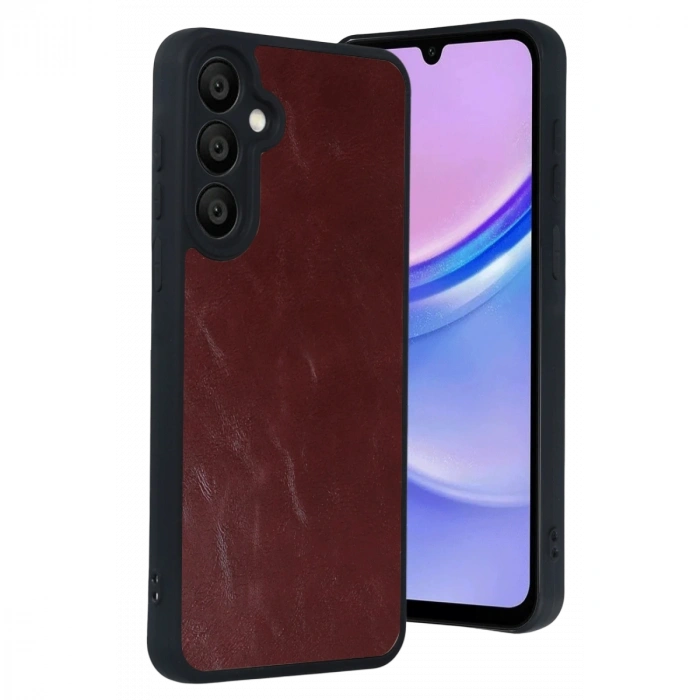 Samsung Galaxy A37 5g Aras Deri Kapak - Bordo