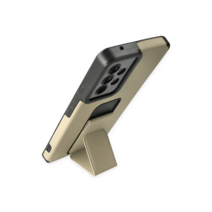 Samsung Galaxy A53 5g Kılıf Mega Standlı Silikon - Gold