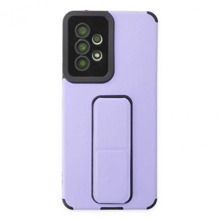 Samsung Galaxy A53 5g Kılıf Mega Standlı Silikon - Lila