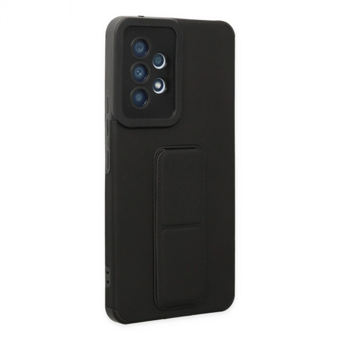 Samsung Galaxy A53 5g Kılıf Mega Standlı Silikon - Siyah