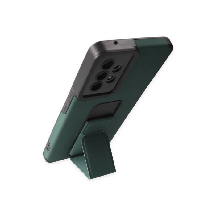 Samsung Galaxy A53 5g Kılıf Mega Standlı Silikon - Yeşil