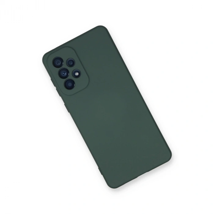 Samsung Galaxy A53 5g Kılıf Nano İçi Kadife Silikon - Koyu Yeşil