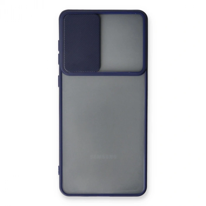 Samsung Galaxy A53 5g Kılıf Palm Buzlu Kamera Sürgülü Silikon - Lacivert