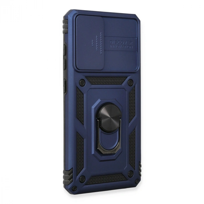 Samsung Galaxy A53 5g Kılıf Pars Lens Yüzüklü Silikon - Lacivert