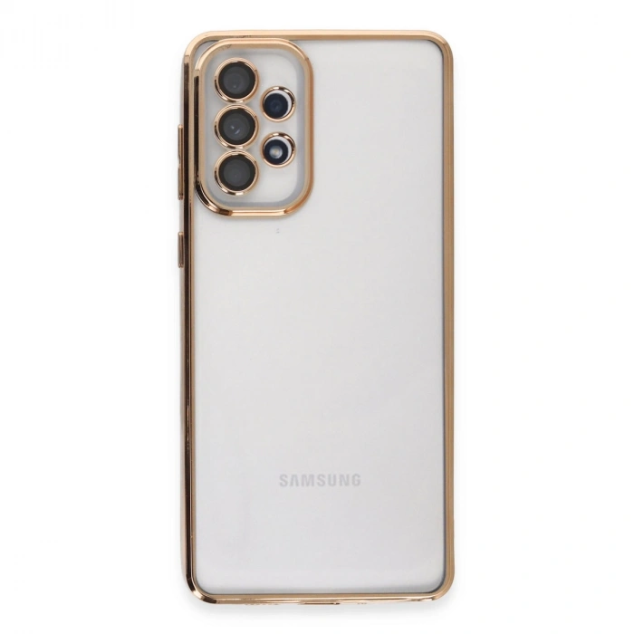Samsung Galaxy A53 5g Kılıf Razer Lensli Silikon - Gold