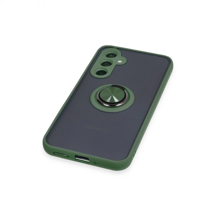 Samsung Galaxy A54 5g Kılıf Montreal Yüzüklü Silikon Kapak - Yeşil