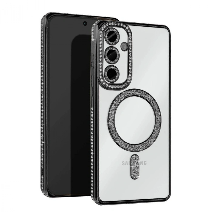 Samsung Galaxy A55 5g Joke Simli Magneticsafe Kılıf - Siyah