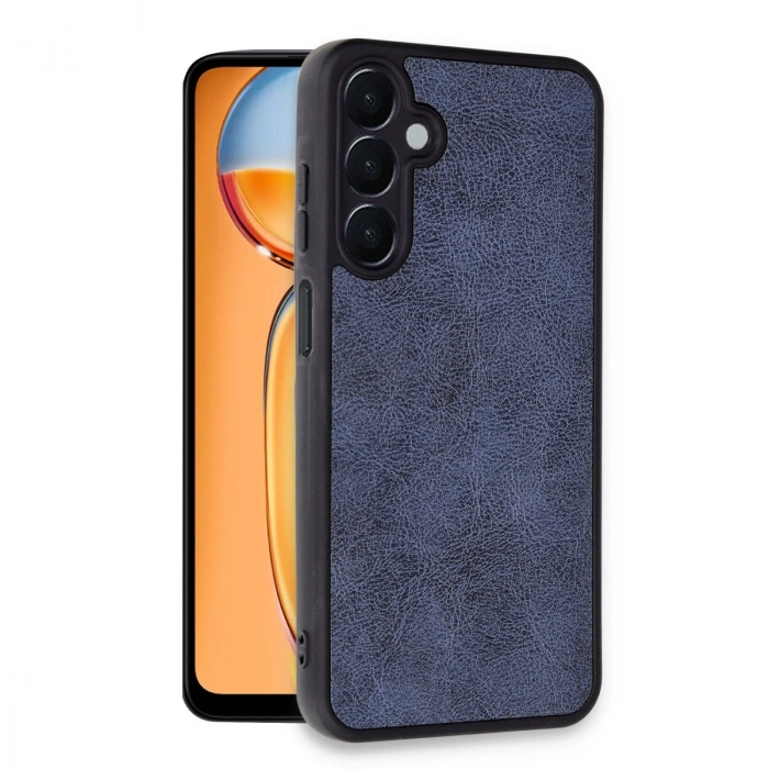 Samsung Galaxy A55 5g Kılıf Aras Deri Kapak - Lacivert