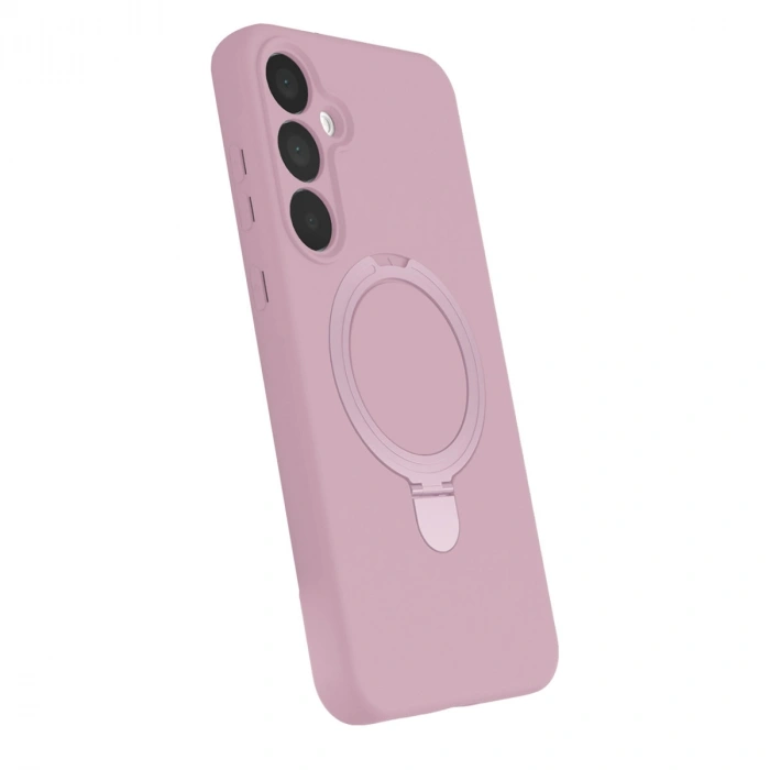 Samsung Galaxy A55 5g Regal Magsafe Standlı Kapak - Açık Pembe